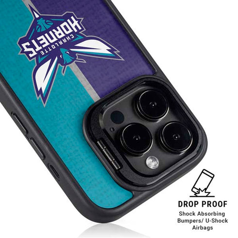 NBA Charlotte Hornets Canvas iPhone 15 Pro Kickstand Case